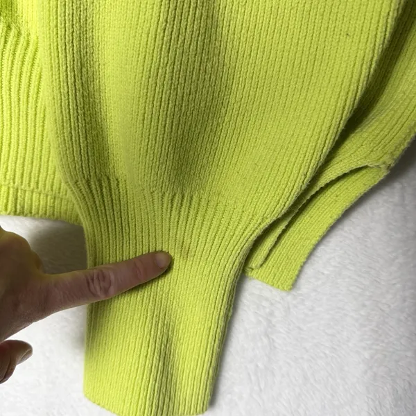 Free People Easy Street Ribbed Knit Tunic Sweater Top Womens size S Citron Green - Image 11