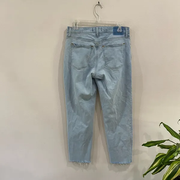 Abercrombie High Rise Mom‎ Jeans 28/6 Raw Hem Ankle Slim Fit Vintage Chic - Image 6