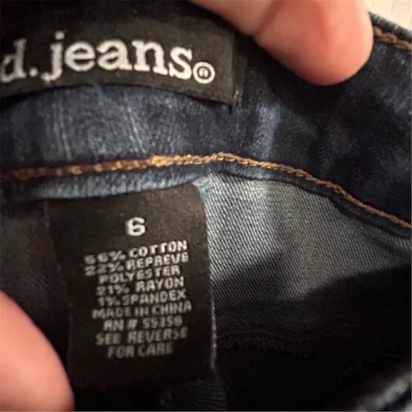 D. Jeans Women's Size 6‎ Blue Rolled-Up Cuff Denim Jeans Medium Wash - Image 4