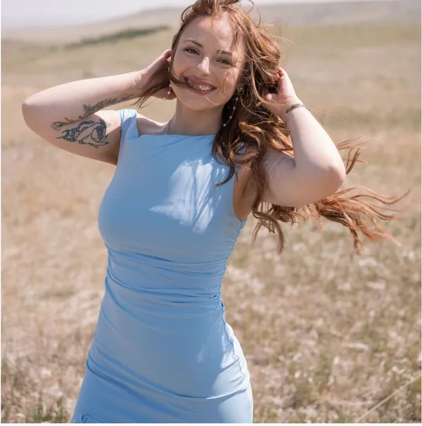 Baby Blue Amazon Dress midi - Image 3