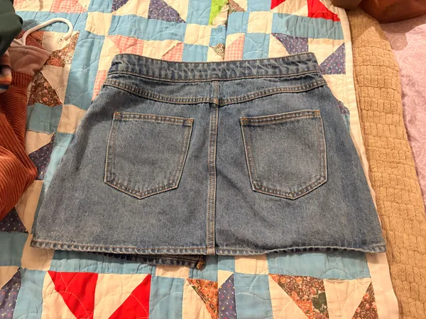 future collective denim mini skirt Blue Size 4 - Image 2