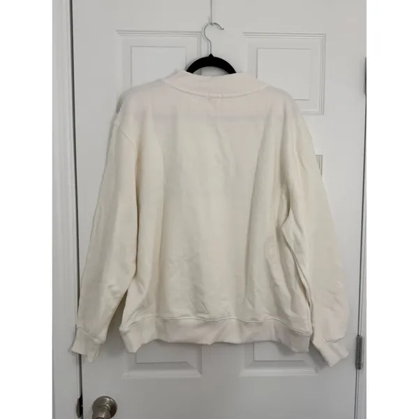 Parke x Target Mockneck Sweatshirt Women’s Size L/XL Cream Oversized - Image 3