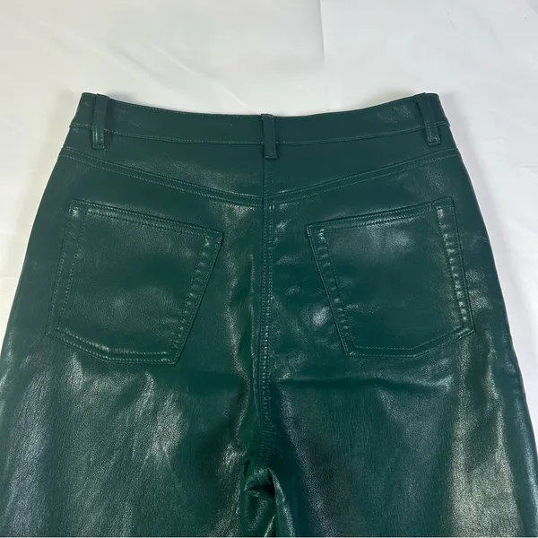 Aritzia Wilfred The Melina Faux Leather Pants in Aventurine Green Women's Size 6 - Image 14