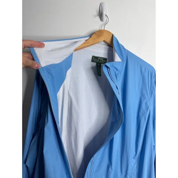 Lauren Ralph Lauren Active Women's Blue Windbreaker Jacket 3X Sporty Minimalist - Image 5