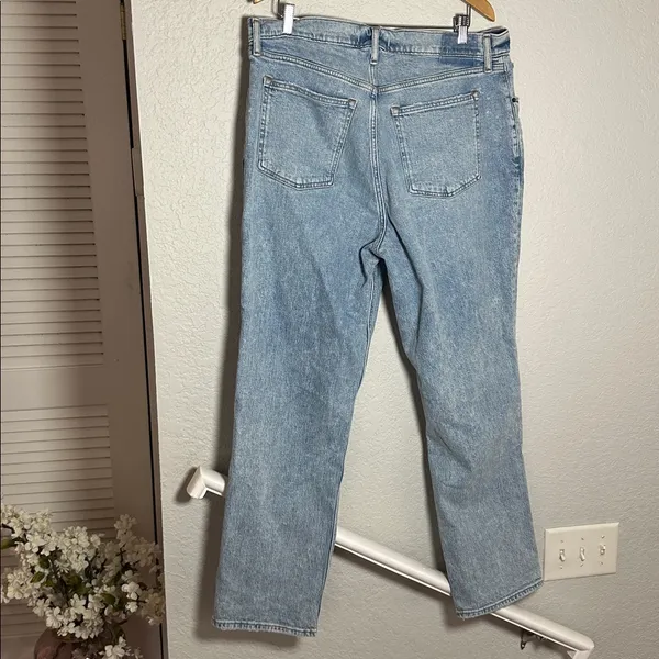 Abercrombie & Fitch Blue 90s Straight Ultra High Rise Jeans Size 34 Curve Love - Image 6