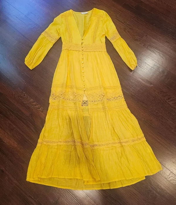 Elegant Yellow Maxi Dress - Image 3