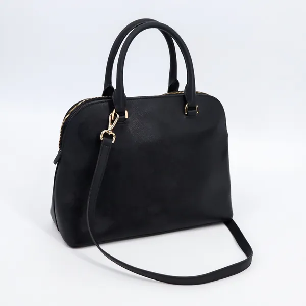 Michael Kors Cindy‎ Dome Satchel Womens L Black Saffiano Leather Crossbody Bag - Image 2