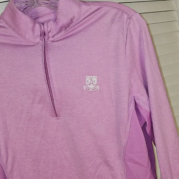 Peter Millar Womens Pink‎ Suncomfort Long Sleeve 1/4 Zip Golf Pullover Medium - Image 3