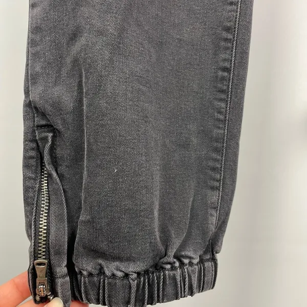 Paige Faded Mist Black Mayslie Relaxed Cropped Jogger Jean Pants Size 32‎ - Image 5