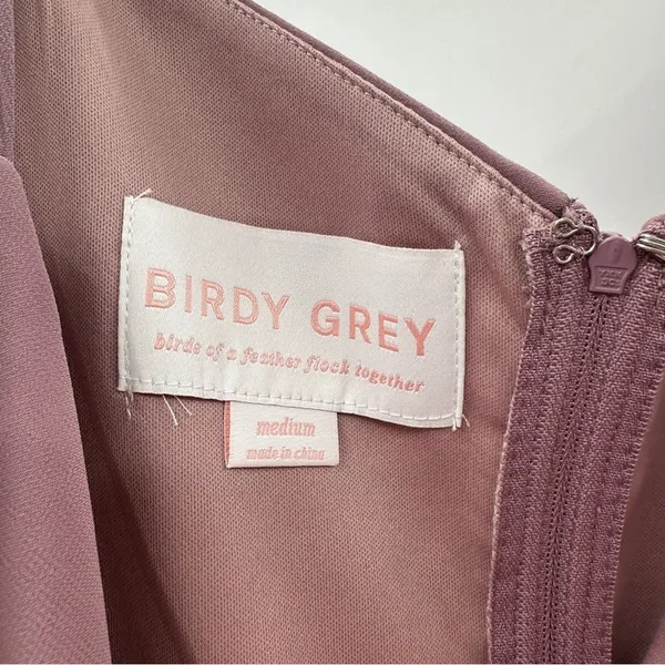 Birdy Grey Devin Convertible Chiffon Maxi Bridesmaid Dress‎ Dark Mauve Sz M NEW - Image 10