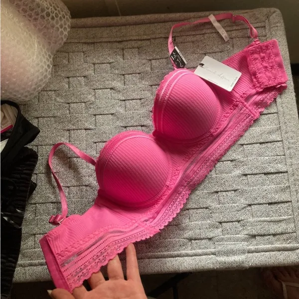 Hot Pink Lace Bra Top Size 34c - Image 7