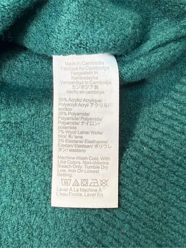 J. Crew Wool Blend Green Crewneck Sweater - Image 6