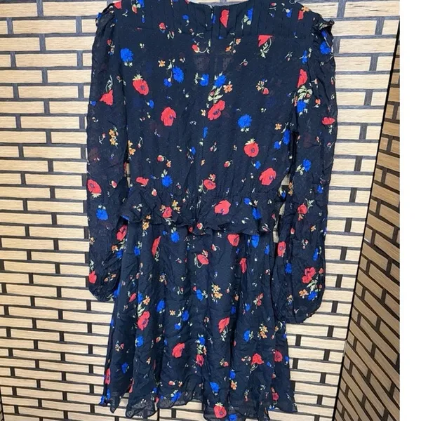 The Kooples Black Floral Dress Size 2‎ - Image 2
