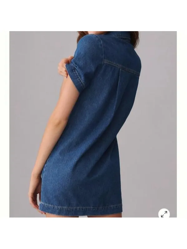 Reformation JEANS Loeb Denim Mini Dress - Size 2 - Image 2