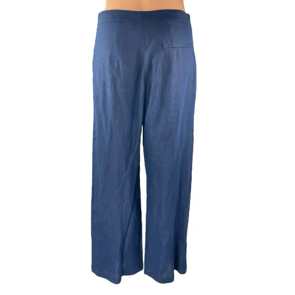 Reformation Womens Blue Chambray High Waist Wide Leg Denim Trousers Pants Size 4 - Image 3