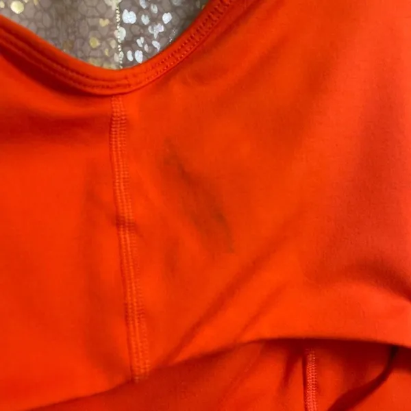 Free People Breathe Deeper Crop Tank Bright Orange Medium NWOT - Image 4