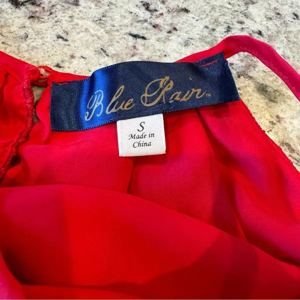 Red Lace Halter Top from‎ Blue Rain size Small - Image 3