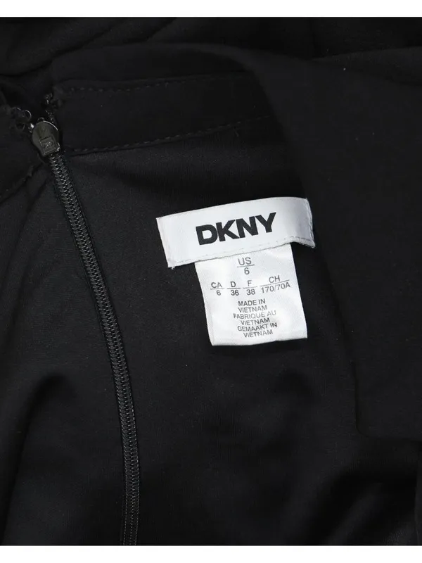 DKNY Belted Collared Tie Waist Jumpsuit DD3K284A Black 6 - Image 3