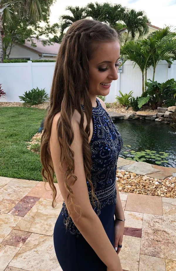 Navy Blue Prom Dress - Image 4