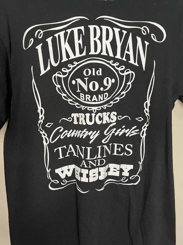 Luke Bryan Black Kill The Lights‎ 2016 Tour Country Music Concert Shirt - Image 3