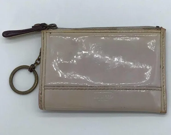 Coach patent shiny leather gray/purple wallet - Image 3