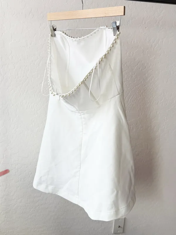Altar'd State White Strapless Mini Dress - Image 4