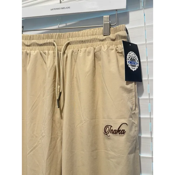 Inaka Women's Performance Nylon Spandex Sweats Baggy Joggers NWT‎ Size L Ivory - Image 4