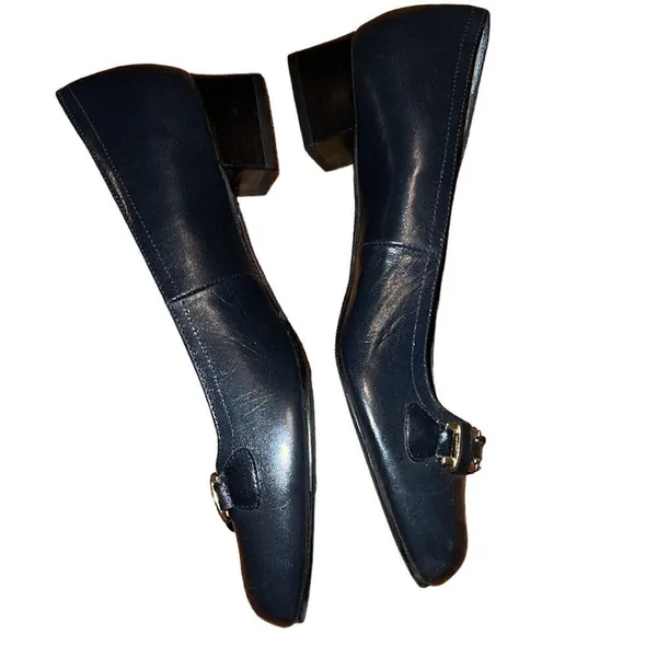 Mark Lemp Classics Blue Leather Shoes Size 9 N - Image 2
