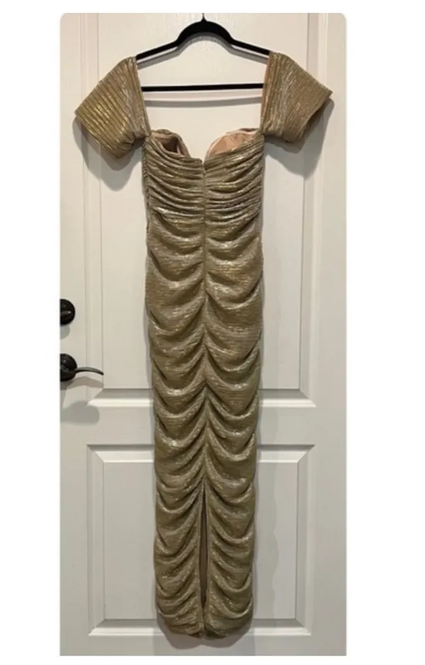 Gold Formal Miss Circle Dress - Image 4