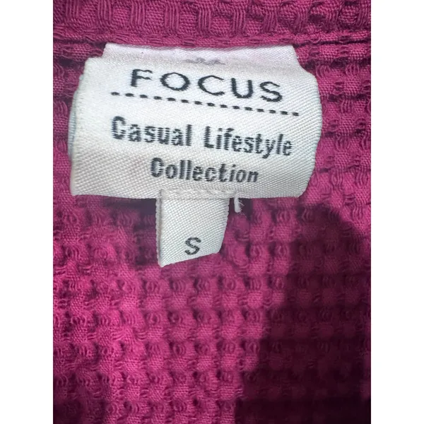 Focus Small Pink Waffle Knit Vest 100%Cotton Cottagecore Boho Patchwork Women's‎ Purple - Image 4