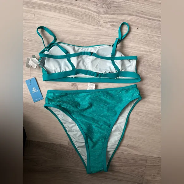 CUPSHE. NWT Teal High‎ Waist Bikini Set - Image 7