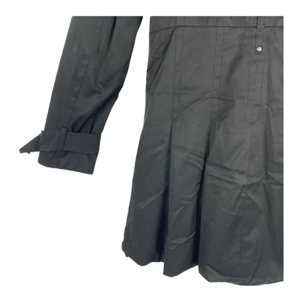 Kenneth Cole Black Trench Coat Sz L - Image 12