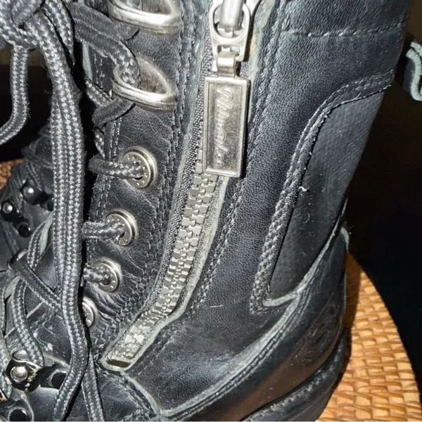 Milwaukee brand Black Lace-Up Combat Boots‎ - Image 11