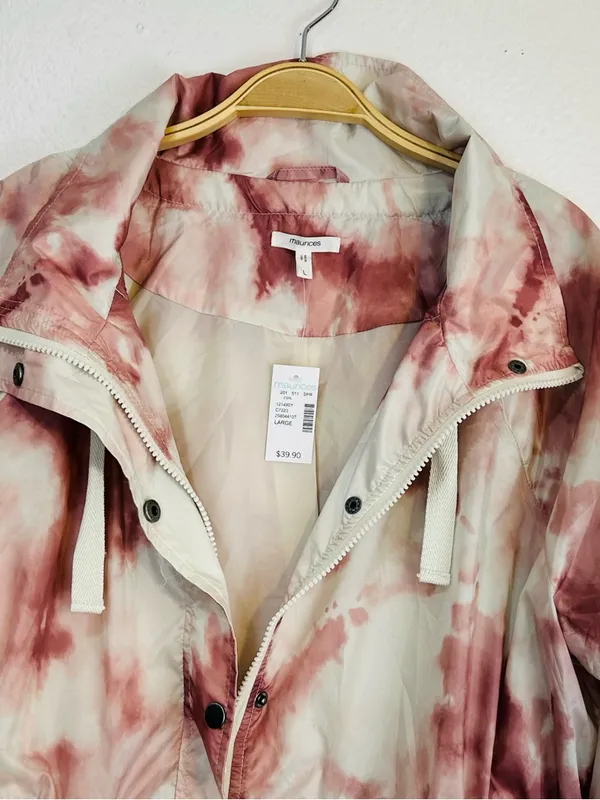 Maurice's Tie-Dye Pink Anorak Jacket with Drawstring Waist - Women - Image 6