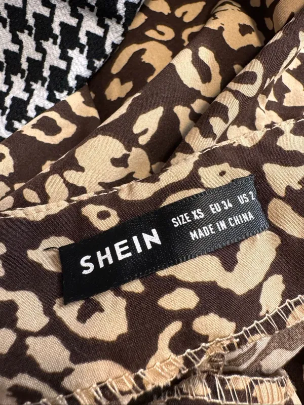 SHEIN Leopard Cheetah Print High Waist Midi Skirt with Slit Womens XS (US 2) - Image 3