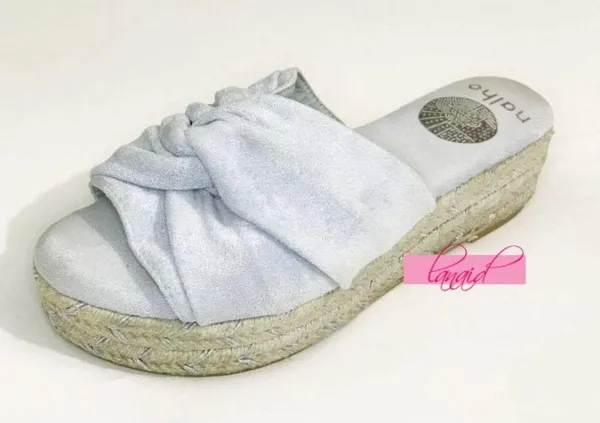 Nalho Sai Yoga Mat Platform Espadrilles Light Baby Blue Twist Comfort Sandals 6 - Image 5