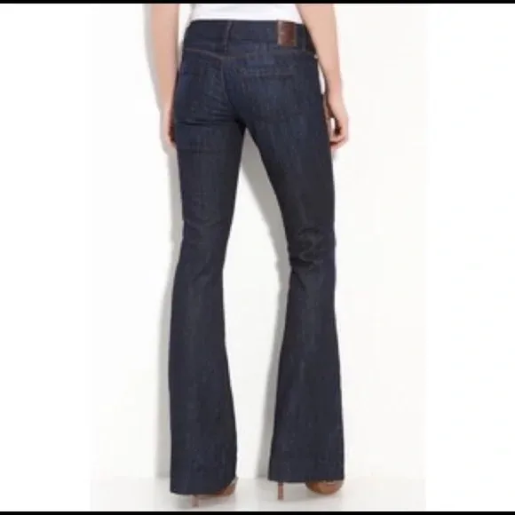 Dylan George & Co Diane Flare Dark Blue Low Rise Trouser Denim Jeans‎ - Image 2