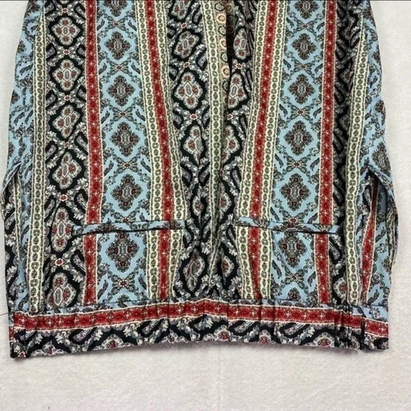 Zara Multicolored Printed Lightweight High‎ Rise Straight Leg Pant - Image 8
