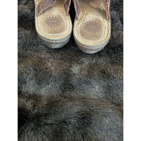 UGG Australia Keala Brown leather sandals , Size 7 shoes braided - Image 4