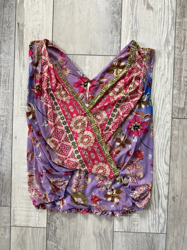 Free people Havana Whimsical Floral Print Sleeveless Surplice Tank Top size XS - Image 5