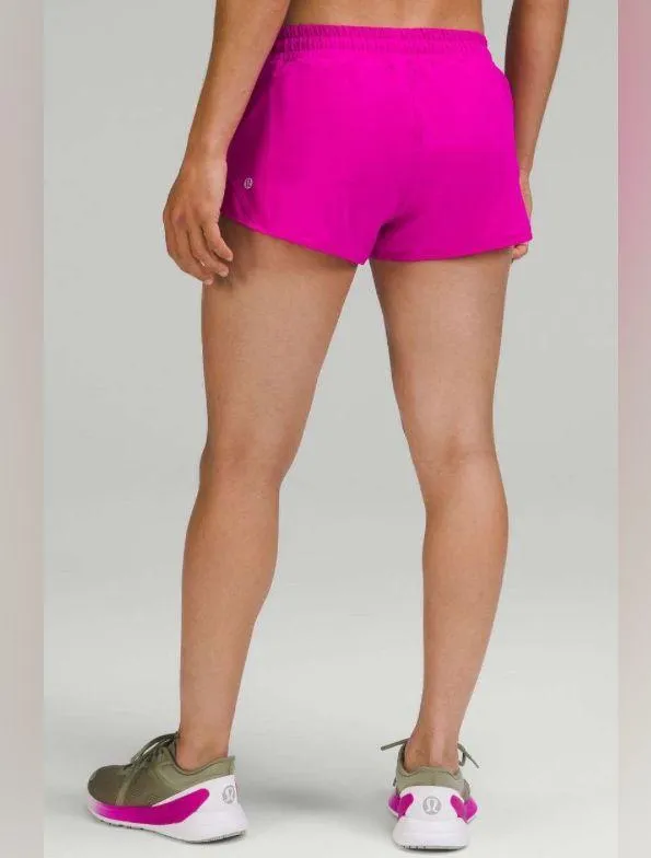 NWOT Lululemon Hotty Hot Low Rise Lined Short 2.5" Purple Highlight Size 12 - Image 2