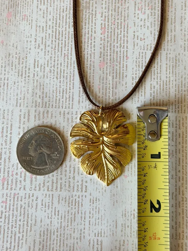 Handmade boho fairy monstera plant necklace🌿 - Image 5