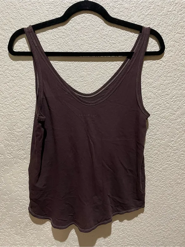 Everlane Sleeveless Tank Top 100% Cotton in Brown Size S - Image 2
