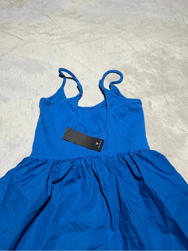 Lulus loveable cutie Blue sleeveless Tiered Midi Dress small NWT - Image 12
