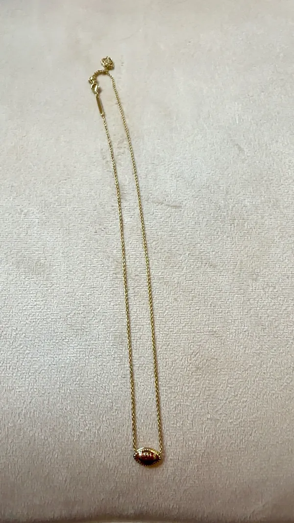 Kendra Scott Football Necklace Gold Pendant - Image 4