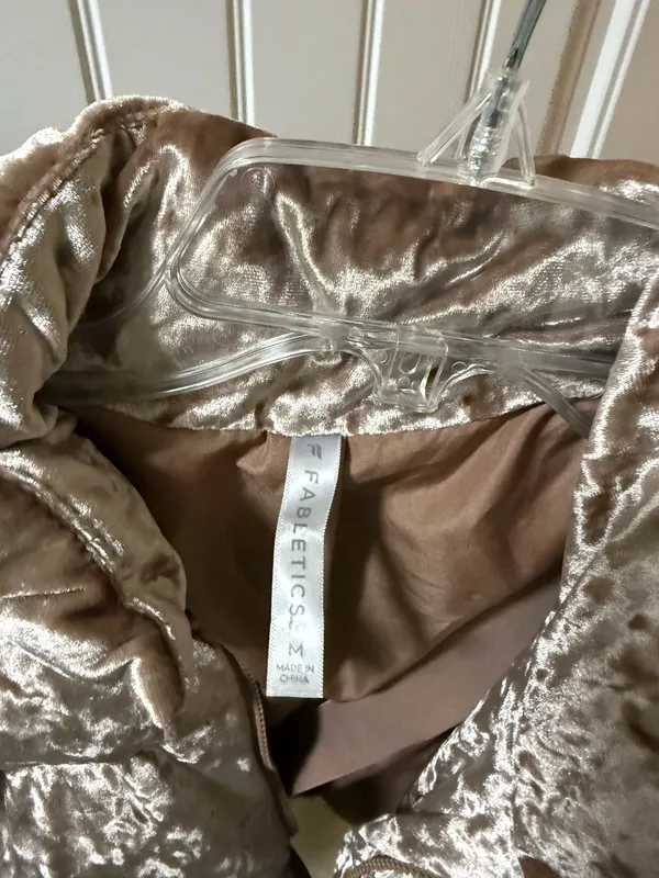 Fabletics Velour Velvet Cropped Puffer  - Image 5