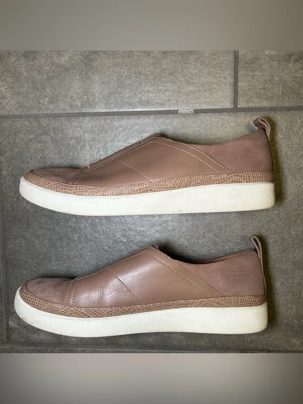Vionic Zinah Neutral Leather Slip On Casual Comfort Sneakers Womens Shoe Size 10 - Image 7