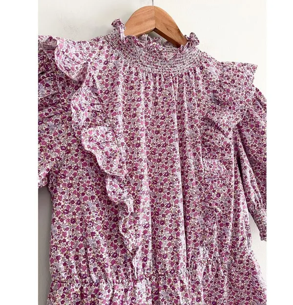 Tuckernuck | Hyacinth House | Purple Floral Periwinkle Mini Dress | Sz XS - Image 5