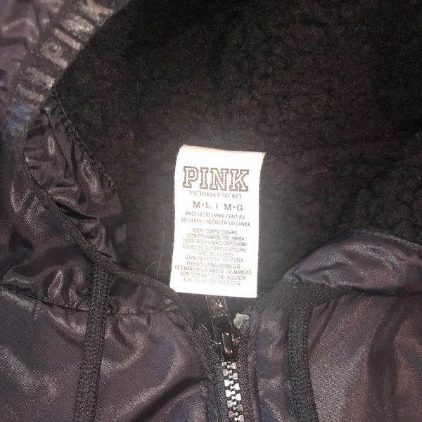 PINK Black Bomber Jacket - Image 8