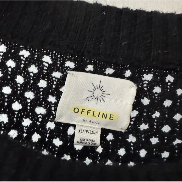 Aerie Black Offline‎ Black Open Knit Sweater - Image 4